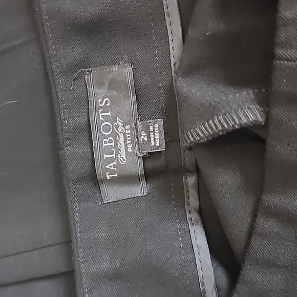 Talbots Heritage black capris cropped pants / size 2P - Picture 4 of 14